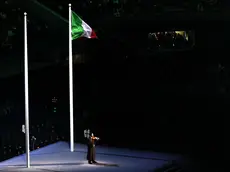 Zanon durante la cerimonia di apertura a San Siro