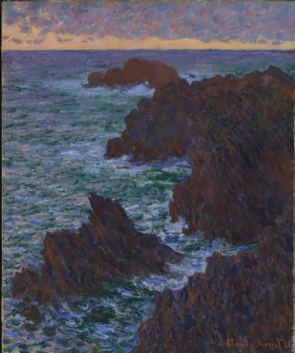 Belle-île, tramonto di Claude Monet (1886)