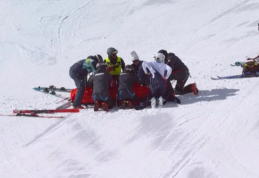 La Vonn soccorsa in pista