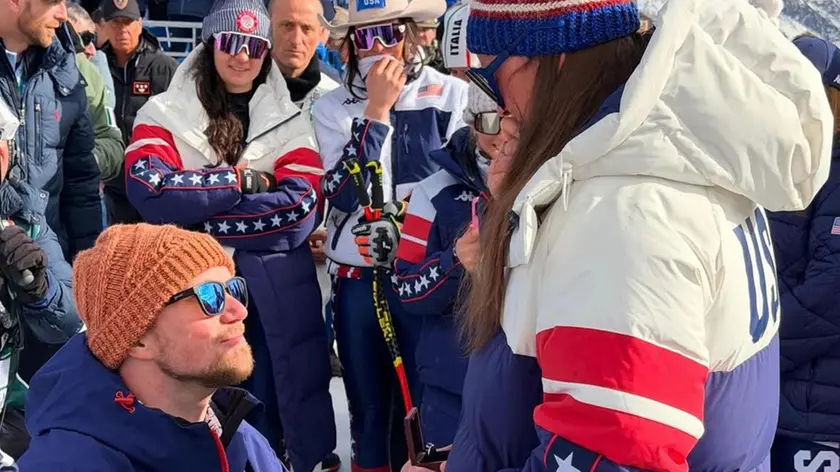 La proposta di nozze alle Tofane