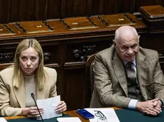 La premier Giorgia Meloni e il ministro della Giustizia Carlo Nordio (foto Agf)