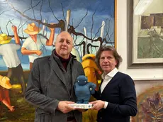 L'incontro a Samu Expo tra il presidente della Fiera di Pordenone Puiatti (a sinistra) e l'imprenditore Zaghet