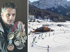 Silvio Fauner, 57 anni, campione olimpico a Lillehammer 1994 e lo stadio del fondo a Sappada