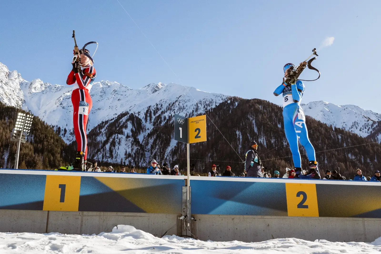 La norvegiese Kirkeeide e l'atleta azzura Lisa Vittozzi