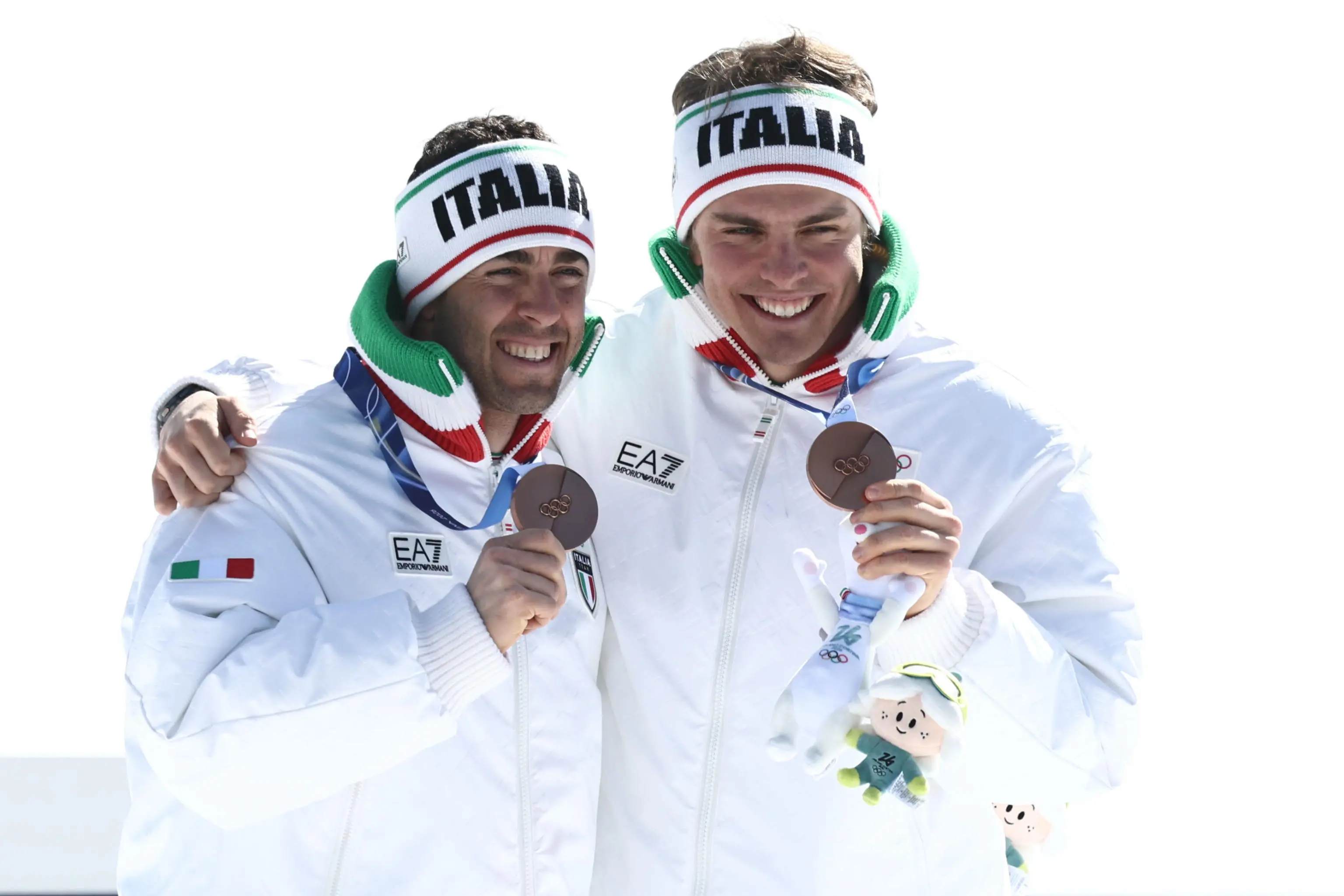 Elia Barp con Federico Pellegrino sul podio