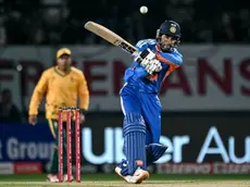 Un giocatore di cricket in azione