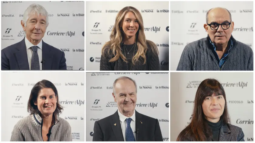 Da sinistra verso destra in senso orario: Abodi, Cimolai, Carraro, Antinori, Calderoli, Medri