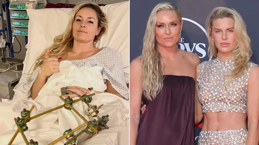 Lindsey Vonn al Ca' Foncello, e a fianco con la sorella Karin