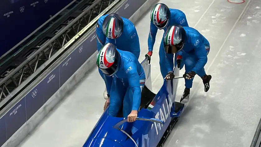 L'Italia del bob a 4 sulla pista dello Sliding Center