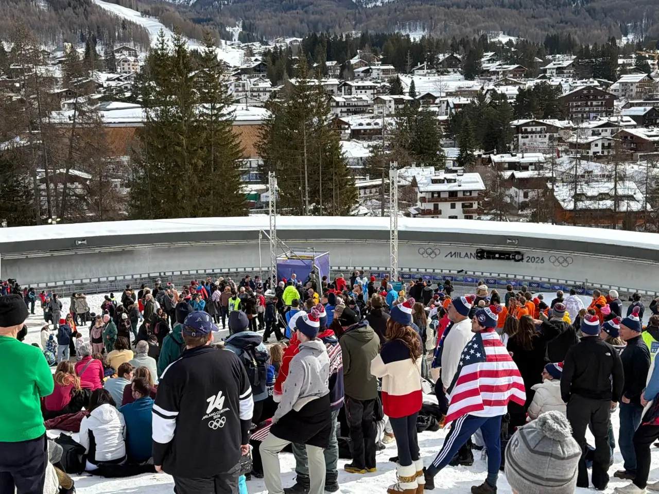 Una gara olimpica alla pista di bob