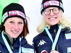 A destra Martina Vozza, 22 anni il prossimo 3 aprile, assieme alla sua guida Ylenia Sabidussi