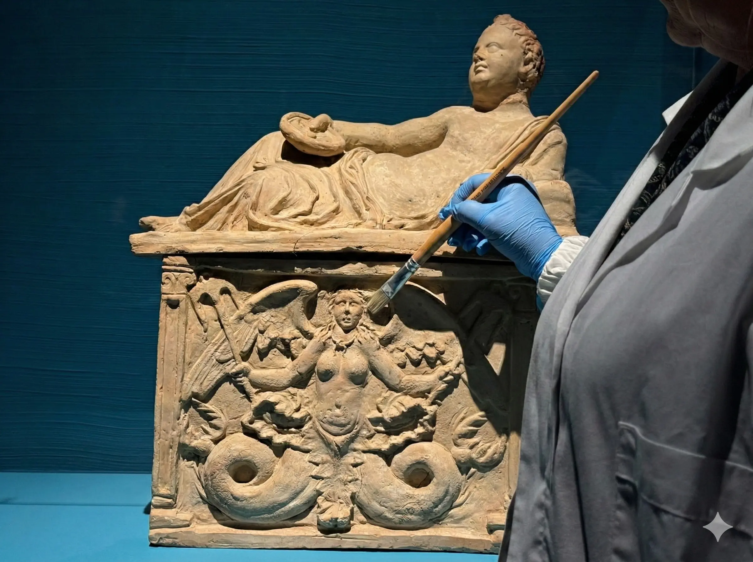 L'allestimento della mostra a Palazzo Ducale