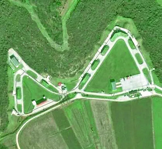 Il deposito di armi e munizioni del Tormeno, nel comune di Arcugnano (Vicenza) in una foto aerea