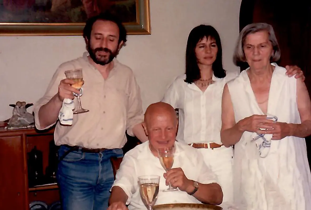 Galimberti con Tatjana e i genitori di lei a Trieste nel 1967