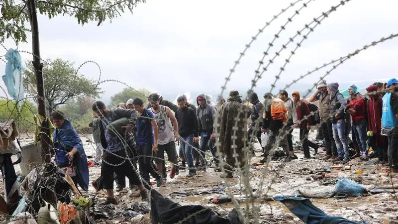 Migranti lungo la Rotta balcanica in un’immagine d’archivio