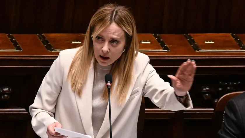 Giorgia Meloni in Parlamento