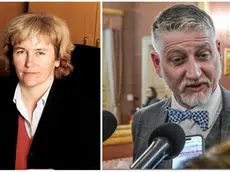 Tamara Gregoretti e il ministro Giuli