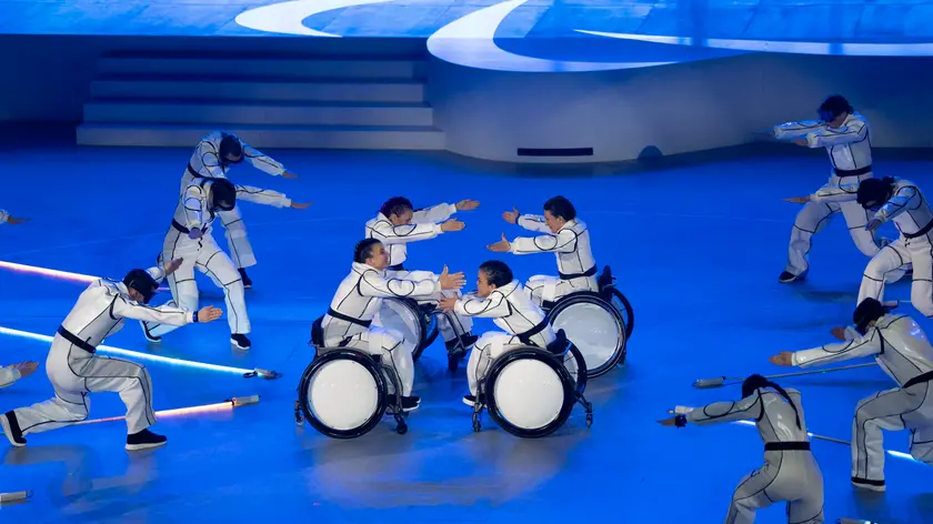 La cerimonia di chiusura a Cortina