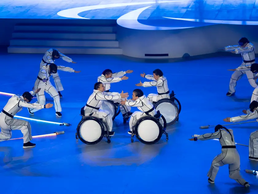 La cerimonia di chiusura a Cortina