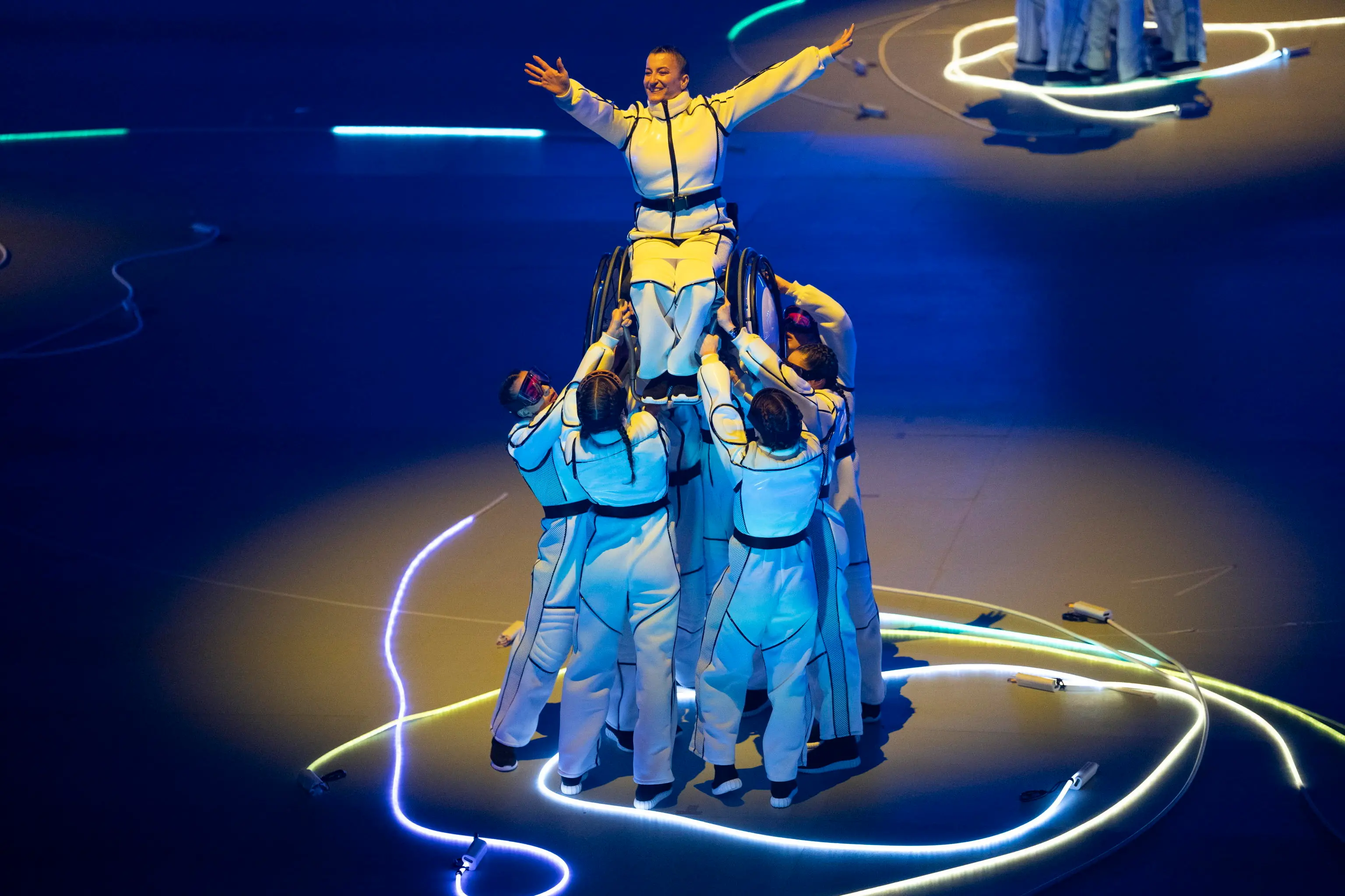 La cerimonia di chiusura a Cortina