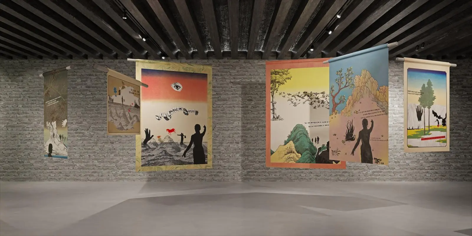 Un rendering dell'installazione di Marinella Senatore