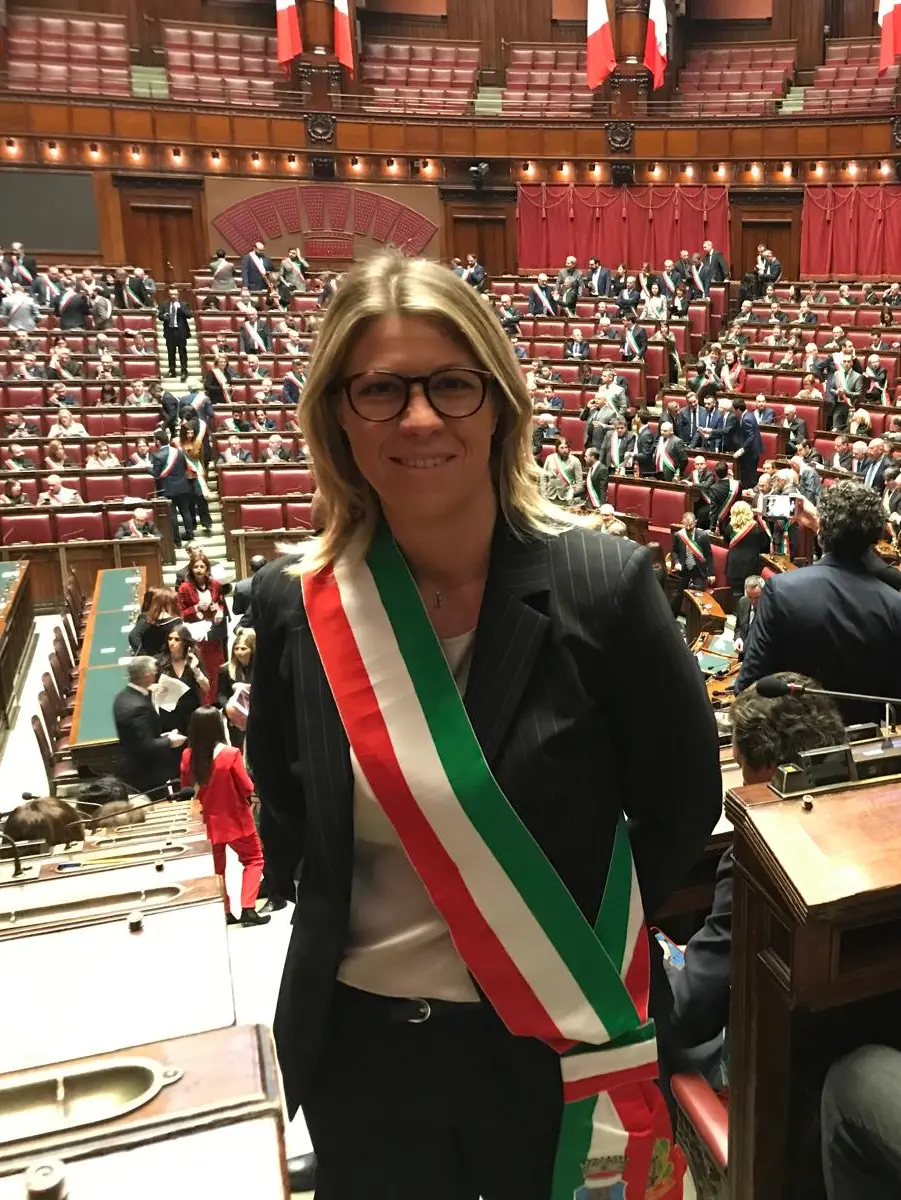 Cristina Andretta quando era sindaco di Vedelago invitata alla Camera con l'Anci