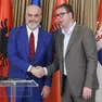 Da sinistra Edi Rama con Aleksandar Vučić (foto Srpskainfo.com)