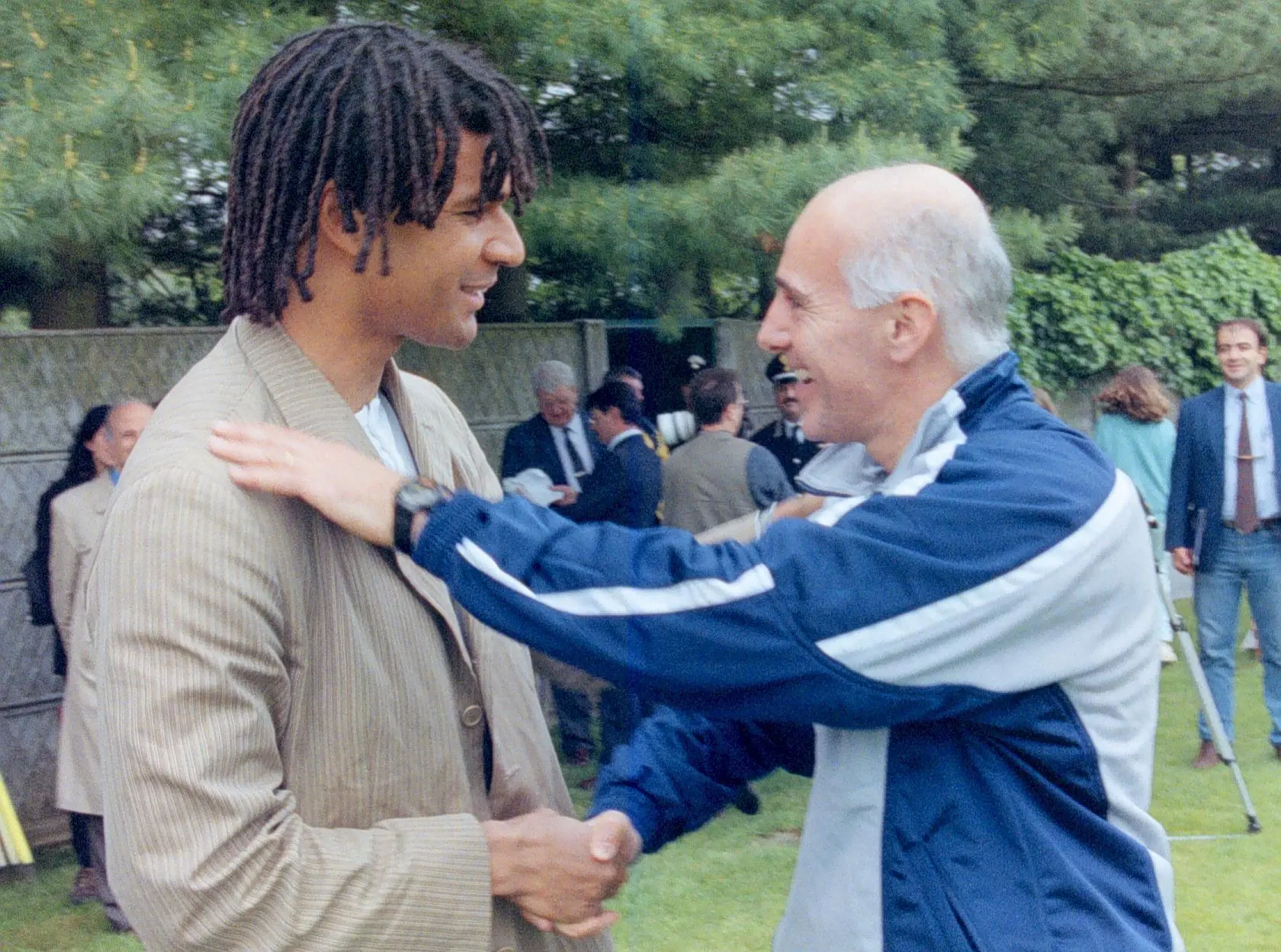 Sacchi con Ruud Gullit, che ha allenato al Milan vincendo, tra le altre cose, uno scudetto e due Coppe dei Campioni