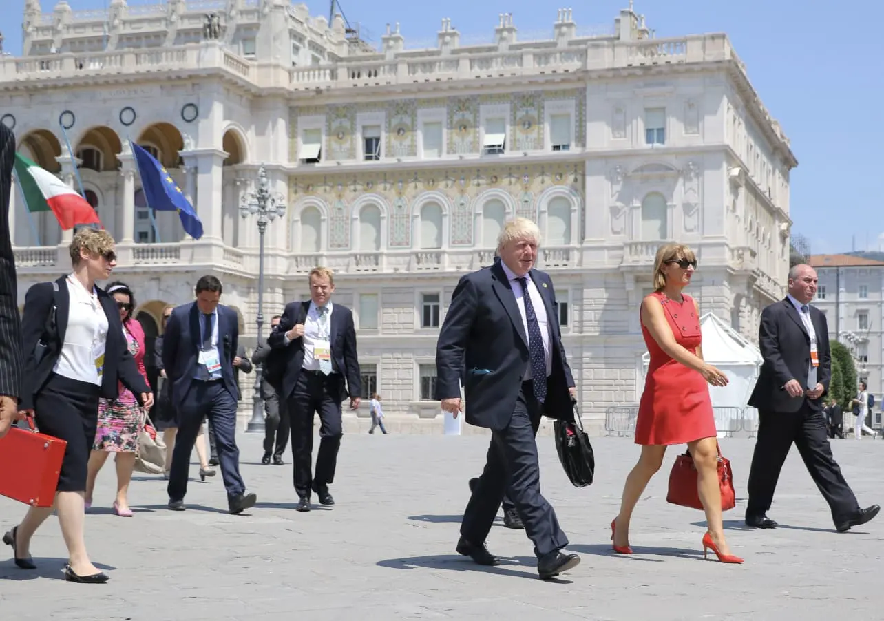 Boris Johnson a Trieste il 12 luglio 2017