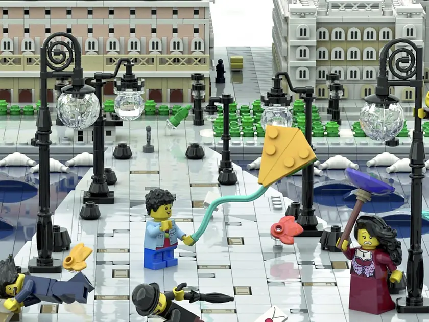 Il castello di Duino riprodotto con i mattoncini Lego