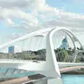 Il rendering del ponte dei Congressi all'Eur che sarà realizzato dalla friulana Icop