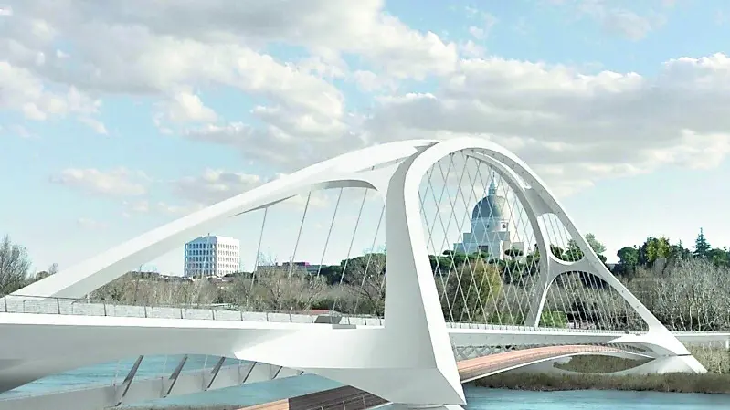 Il rendering del ponte dei Congressi all'Eur che sarà realizzato dalla friulana Icop