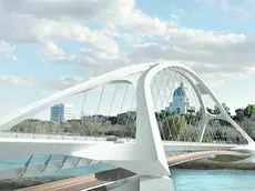 Il rendering del ponte dei Congressi all'Eur che sarà realizzato dalla friulana Icop