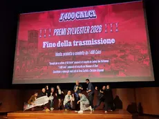 La redazione de I 400 Calci sul palco del Modernissimo per i Premi Sylvester