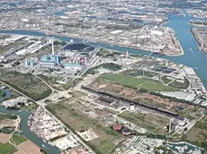 Una veduta dall’alto di Porto Marghera