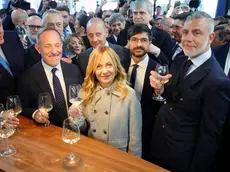 La premier Giorgia Meloni a Vinitaly alla Fiera di Verona