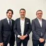 Da sinistra: Alberto Stefani, Matteo Salvini, Maurizio Fugatti