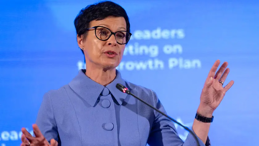 La commissaria Ue all’Allargamento, Marta Kos (foto Epa)