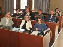 Alcuni dei partecipanti al convegno sulla ricostruzione in Friuli: in prima fila a destra la presidente nazionale dei costruttori, Federica Brancaccio