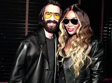Leonardo Maria Del Vecchio con Naomi Campbell allo show di Ray Ban