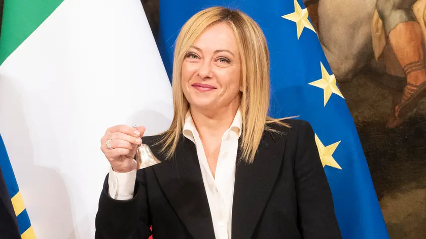 Giorgia Meloni all’insediamento come presidente del Consiglio nell’ottobre del 2022 (foto Ansa)