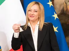 Giorgia Meloni all’insediamento come presidente del Consiglio nell’ottobre del 2022 (foto Ansa)