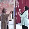 Un frame del video postato dalla Biennale con i lavori di allestimento