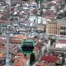 Una panoramica della città di Sarajevo vista dal monte Trebevic