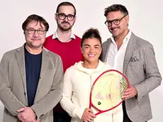 La tennista Jasmine Paolini con la proprietà di Acqua Dolomia