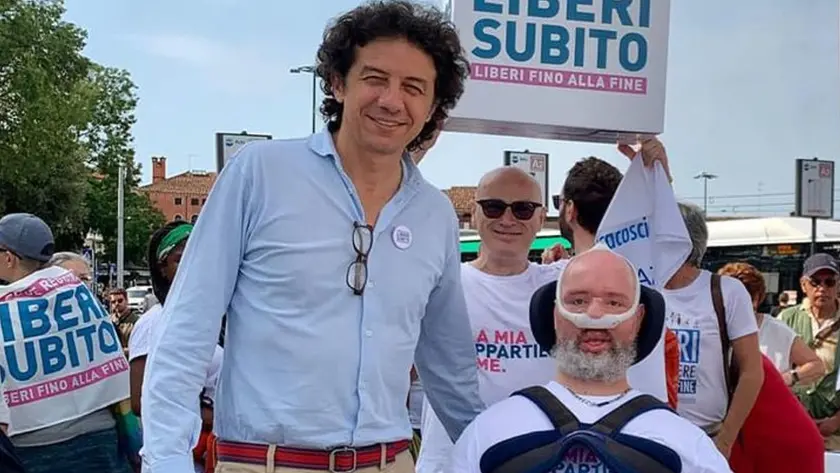 Marco Cappato assieme a Stefano Gheller