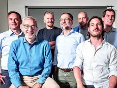 Da sinistra Matteo Pecori, Giovanni Marta, Valentino Girardi, Federico Favero, Gianluigi Alberici, Marco Dalla Libera, Giulio Marco
