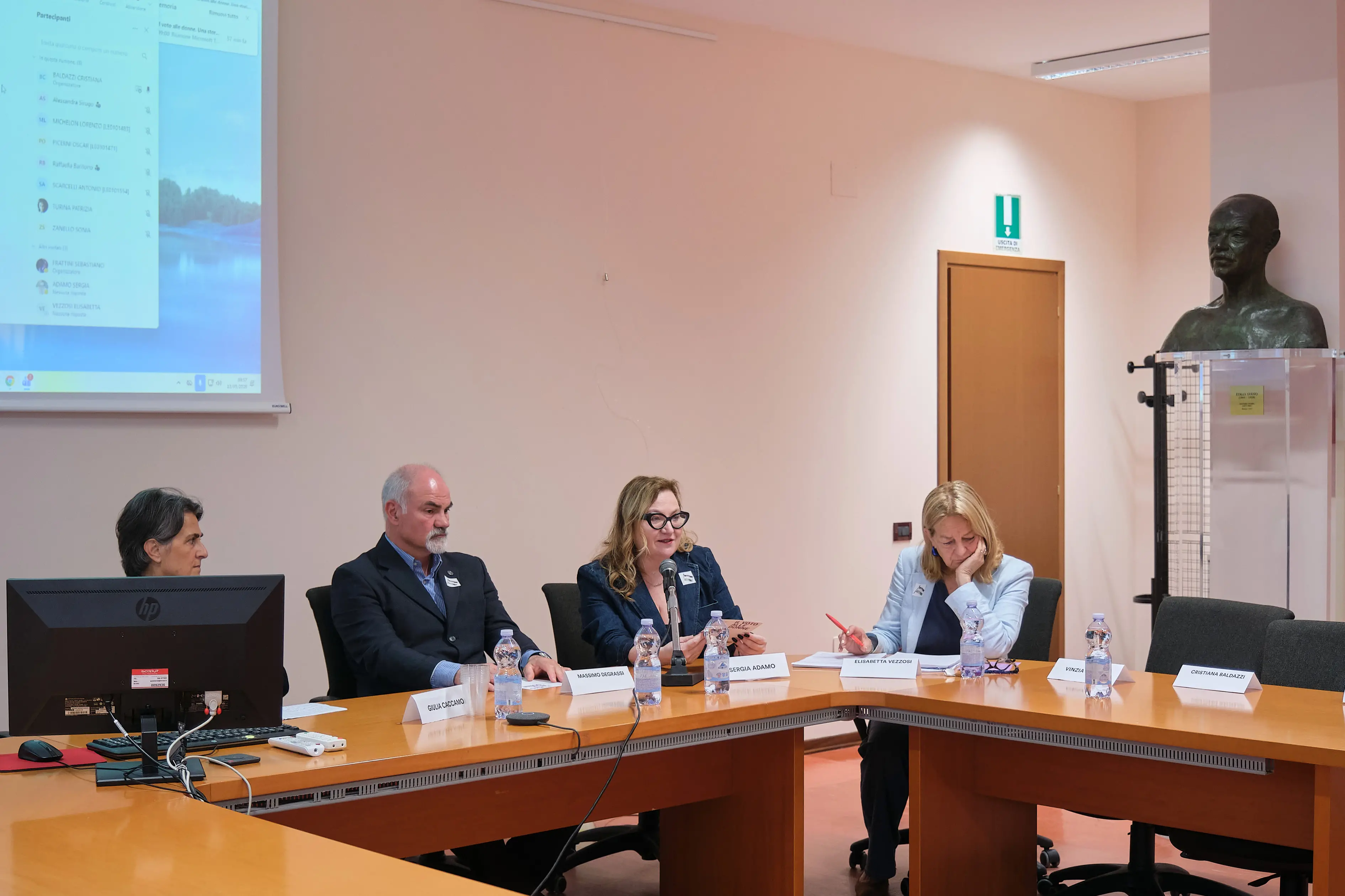Il convegno sul primo voto alle donne organizzato il 12 maggio all'Università di Trieste. Foto Silvano