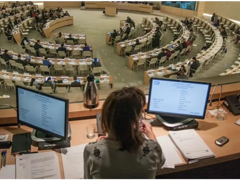 Un’immagine dei traduttori all’Onu di Ginevra