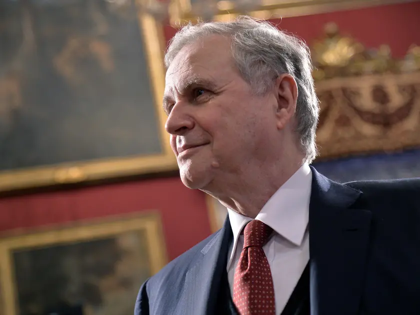 Il Governatore della Banca d'Italia Ignazio Visco alla prima edizione del ÃPremio BancorÃ istituito dall'Associazione Guido Carli presso la Galleria Doria Pamphilj .Roma, 24 novembre 2022. .ANSA/FABIO CIMAGLIA..